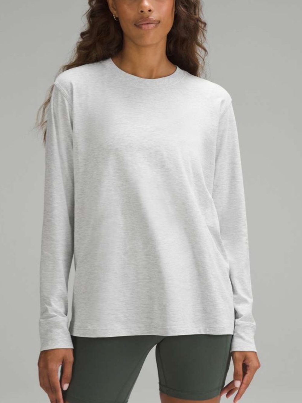 lululemon athletica All Yours Long-Sleeve Shirt - Heathered Light Grey